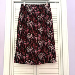 J.Crew Factory Midi Floral Print Pull on Skirt Size S